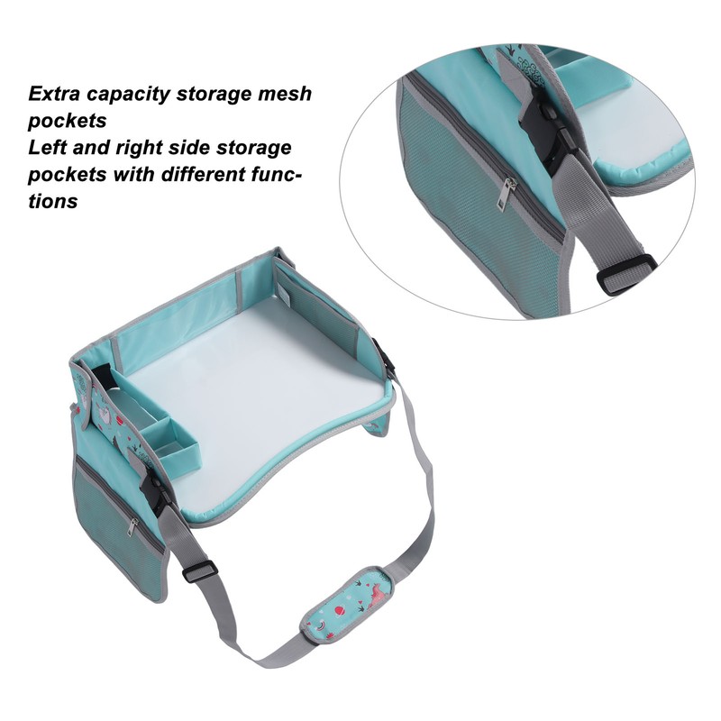 Kids Travel Tray Erasable Drawing Board Organization Pockets Activity Essentials