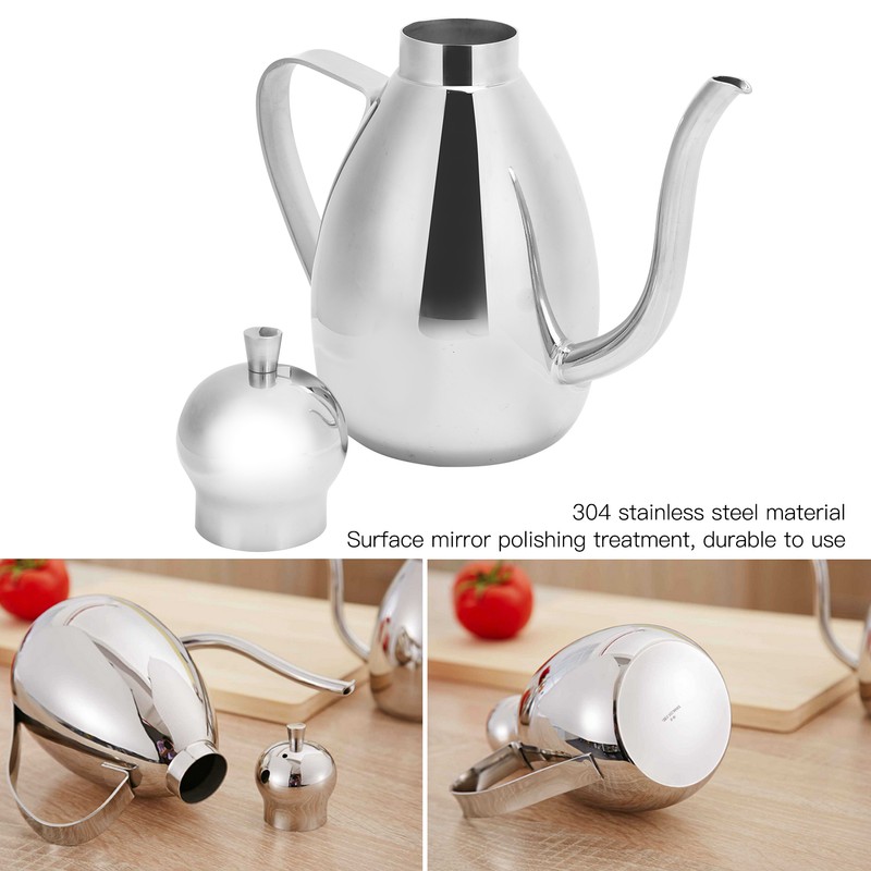 Mini Oil Bottle 304 Stainless Steel Oil Dispenser Vinegar Container