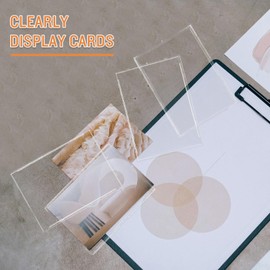 Operitacx Hard Trading Cards Sleeves, 10pcs Acrylic Card Holder Protective Case Game Card Display Case for Business Cards Baseball Card Sports Cards Game Card