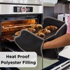 Muldale Professional Black Oven Gloves Double - Heavy Duty Aga