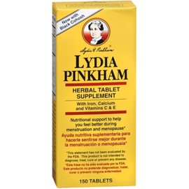 Lydia Pinkham Herbal Tablet Supplement 150 Tablets (Pack of 4)