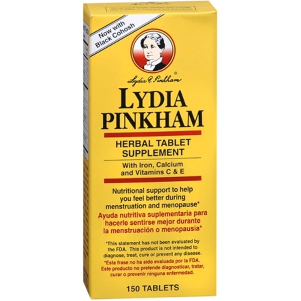 Lydia Pinkham Herbal Tablet Supplement 150 Tablets (Pack of 4)