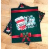 Handmade Peppermint Mocha Christmas Front Back Cover Set 4 use