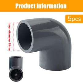 20mm PVC Pipe Fitting Elbow, Conduit Fittings, 5pcs Elbow Pipe Connector Gray