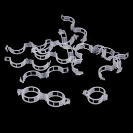 XCZYN Pflanzenstütz-Clips für Garten, Weinrebe und Gemüse, langlebige Kunststoff-Spalier-Clips zur Unterstützung des Pflanzenwachstums, aufrecht, macht Pflanzen gesünder (200, Weiß)