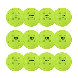 OZO Pickleball 12 Set Outdoor Balls 40 Holes Rotational Shape
