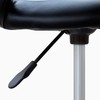 CHARMMA Crescent Rolling Salon Stool with Adjustable Height, Breathable Open
