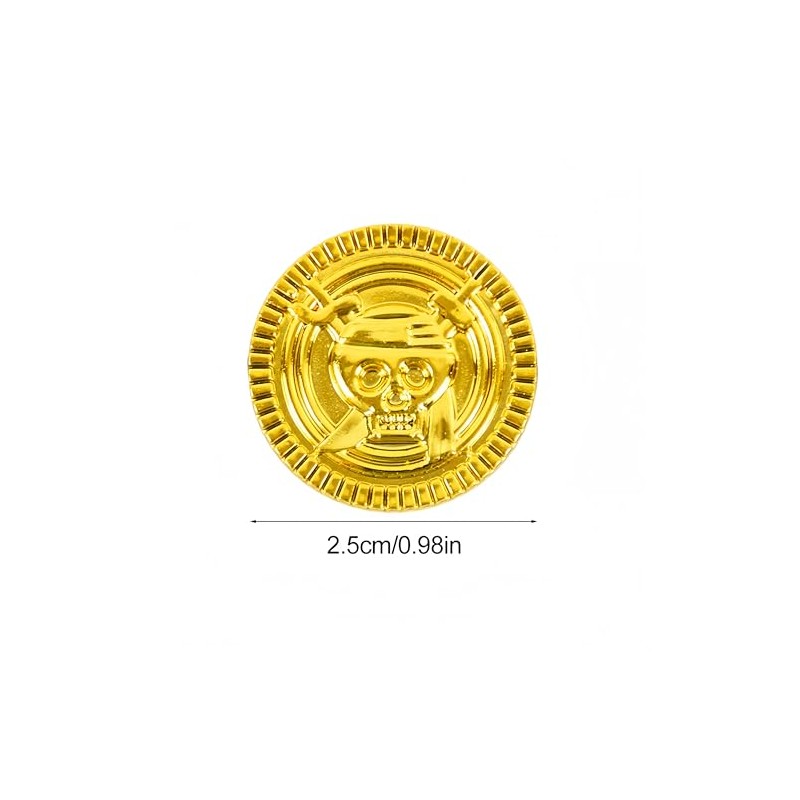Pirate Gold Coins Pack of 100 1" Diameter Plastic Play