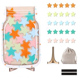 Star Reward Jar Set,Magnetic Reward Jar for Classroom Reward System,Behavior Management Classroom Tools,Fun Star Jar Chart to Encourage Positive Behavior,Magnetic Reward Jar for Classroom Board