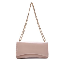 Chageempb New Leopard Print Shoulder Bag For Women Fashion Designer Bags, PU Leather Ladies Handbag Women Woven Purse, Patent Leather Nude, Small