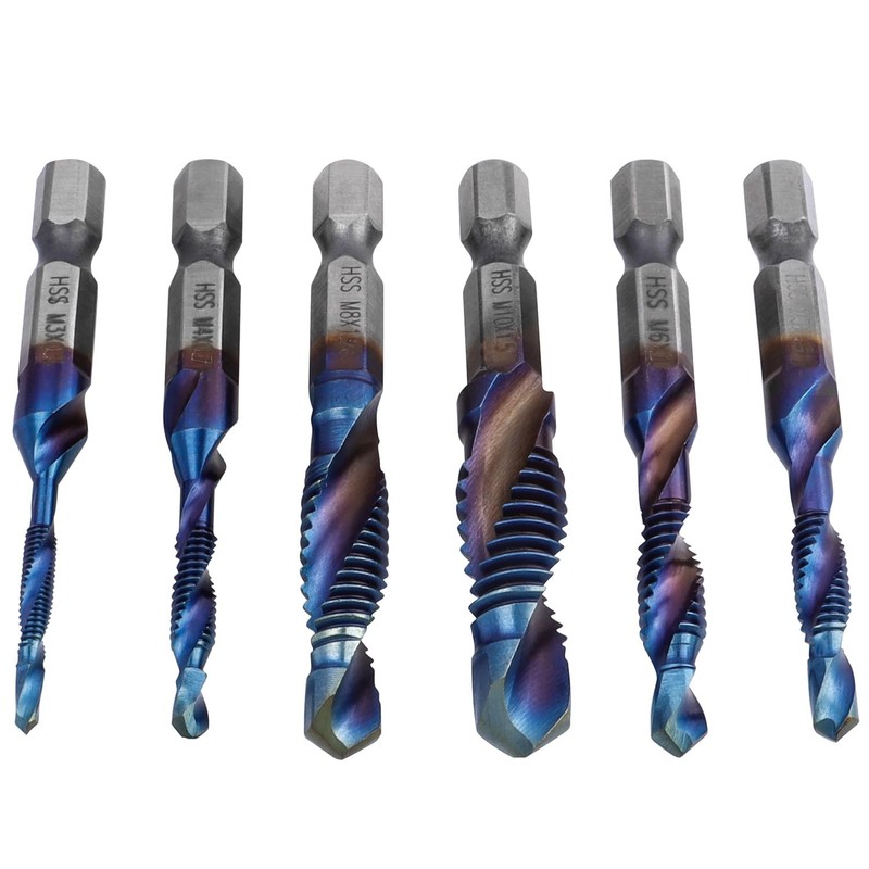 Wolfride Tap Drill Set, Hexagonal Shaft, Carbide Drill Tap, Spiral,