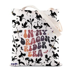 FOTAP 4th Wing Merch Romantasy Fantasy Bookish Gift Dragon Rider Shoulder Bag 4th Wing Tote Bag Dragon Bookmark Gift (RIDER ERA T2)