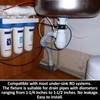 Drain Saddle Valve with 1/4" Quick Connect Plastic Water Filters,