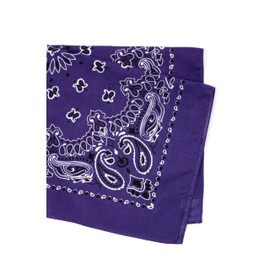 Rothco Trainmen Paisley Bandana – Multipurpose Outdoor Utility Survival Headwrap, 27" x 27", Purple