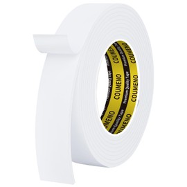 COUMENO Single-Sided Adhesive Foam Tape (EVA Material), Single-Sided Sealing Foam pad Sponge Tape for Window Waterproofing, self-Adhesive, Suitable for Sealing Doors and Windows 1.2inX9.84FT