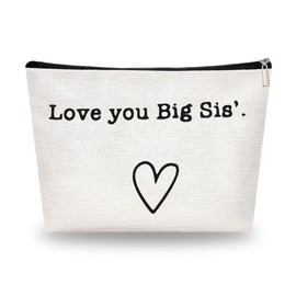 Big Sister Birthday Christmas Gifts for Women Love You Big Sis Makeup Bag for Women Big Sister Gifts from Little Sister Travel Cosmetic Bags for Women Girls Big Sister Announcement Gifts for Sisters