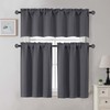 Gwine 24 Inch Long Tier Curtains for Small Window, Short