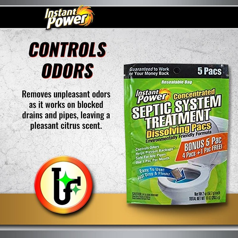 Instant Power Septic System Treatment Dissolving Pacs - Septic Tank