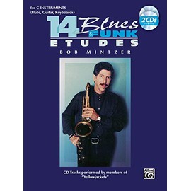 14 Blues & Funk Etudes: C Instrument (Flute, Guitar, Keyboard), Book & 2 CDs