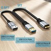 Conable Micro USB 3.0 to USB Splitter Cable 1FT, Micro-B