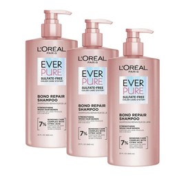 L'Oreal Paris EverPure Bond Repair Shampoo for damaged hair, 3 pieces, 680ml / 로레알 에버퓨어 본드 리페어 샴푸 손상모용 L'Oreal Paris EverPure Bond Repair Shampoo, 3개, 680ml
