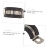 Outanaya 15pcs Rubber Cushioned Stainless Steel Shaped Cable Clamps for