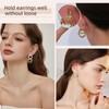 8PCS 14K Gold Plated Earring Backs for Droopy Ears Hypoallergenic