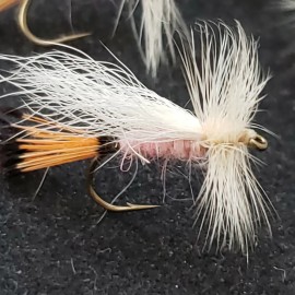 FRONTIER FLY COMPANY FLY FISHING FLIES SIZE 16 TRUDE PINK CUSTOM TIED DRY FLY