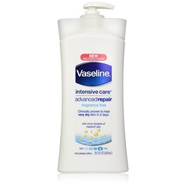Vaseline Intensive Rescue Repairing Moisture Lotion, Fragrance Free, 20.3 Ounce Pump