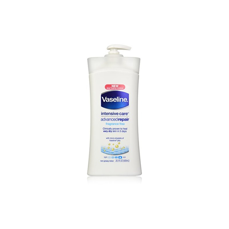Vaseline Intensive Rescue Repairing Moisture Lotion, Fragrance Free, 20.3 Ounce