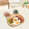 Wooden Plate Child Dessert Snacks Serving Tray Adorable Rabbit Wood