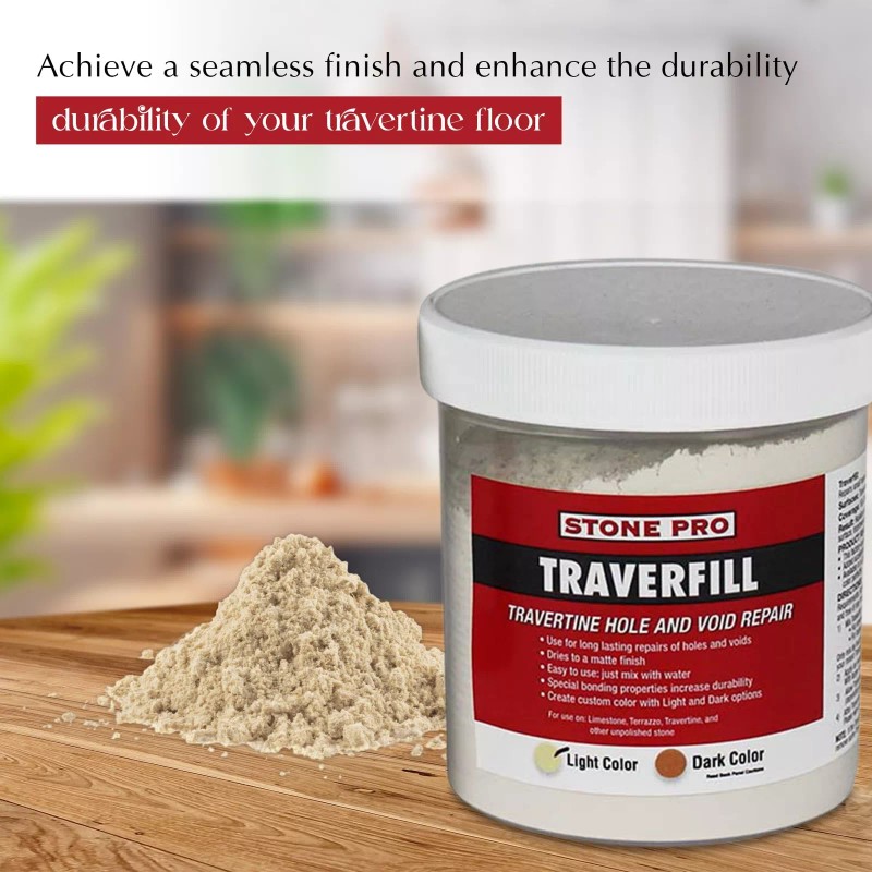 StonePro Traverfill 1lb Travertine Repair Sealant Light Dark Custom Colors