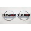 AUTO 2PC 1984-1996 C4 Corvette Chrome Front Nose Hood Rear