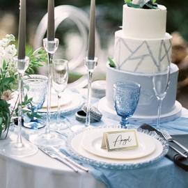 HomWanna Table Place Cards 50Pcs - Wedding Place Cards White Blank Table Card Name Cards for Table Setting Weddings Party Dinner Reception Seating Food Home Decorations Office (Gold)