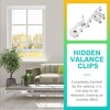 KornaDoz 12 Pack 2-1/8 Inch Valance Clips for Blinds, Clear