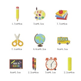 Dohia Back to School Ornaments Wooden Hanging Cutouts Decorations First Day of School Classroom Hanging Decor Teacher Appreciation Decor ST1-XXMZZS (Classic)