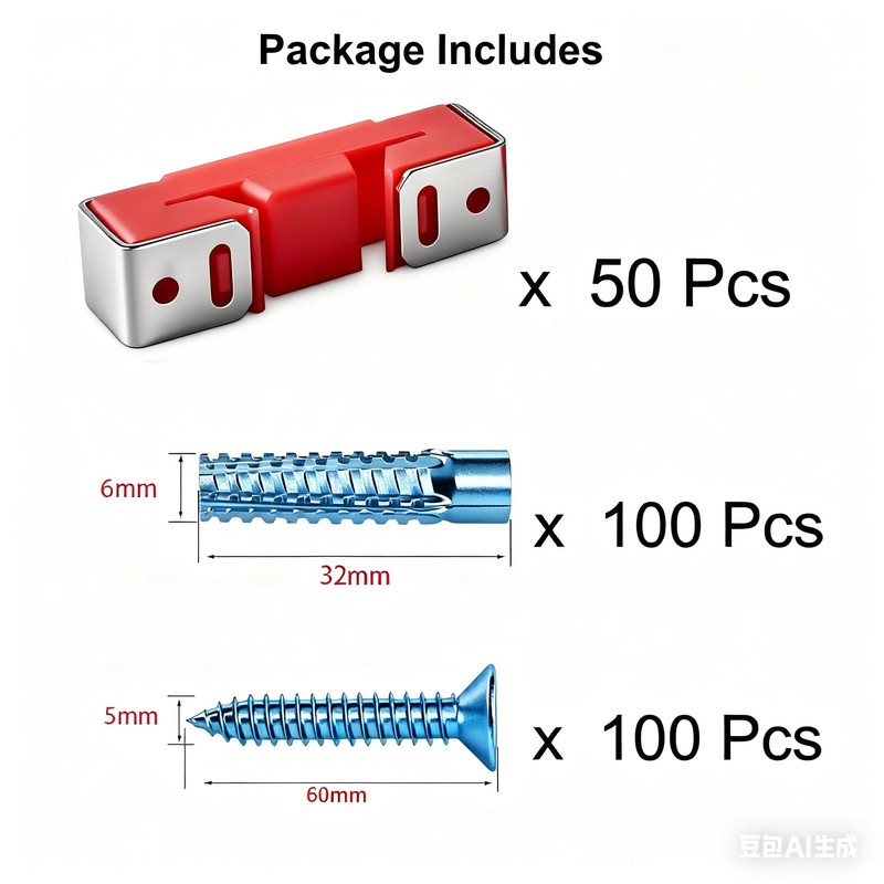 50 Pack Rubber Sound Isolation Clips with Mounting Screws, Full