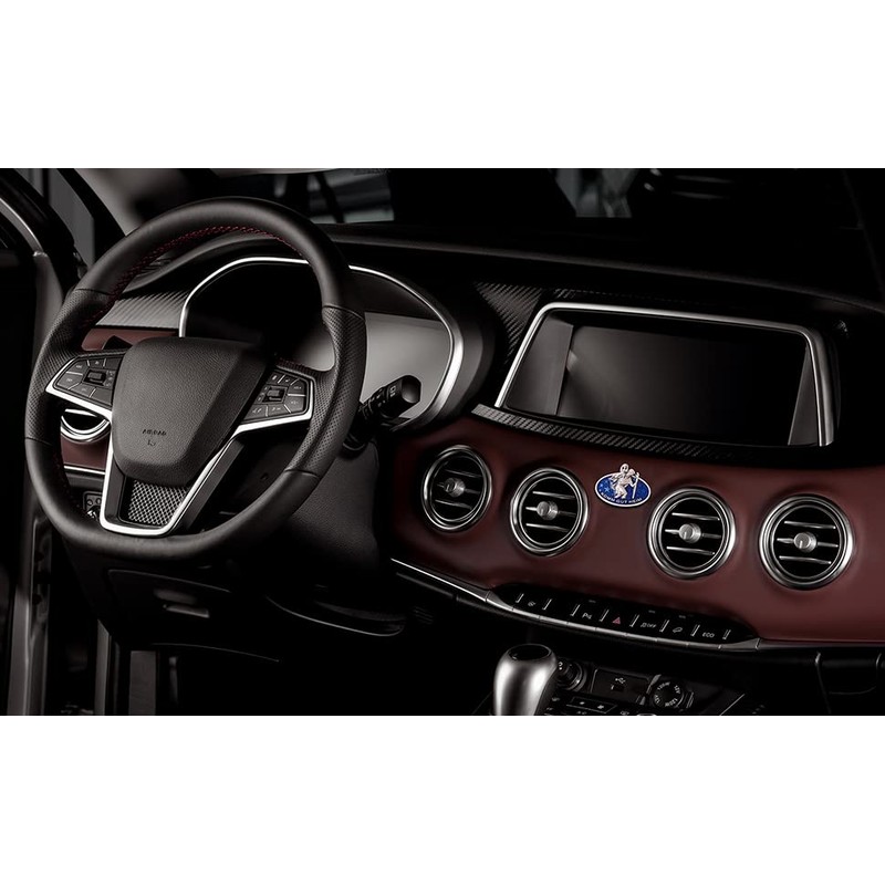 oval St Christopher Autoplakette 4.5 CM Blue