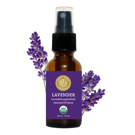 Silk Road Organic Lavender Essential Oil Spray, Lavandula Angustifolia, 100% Pure USDA Certified Aromatherapy for Calming, Relaxation & Skin – 1 oz Spray - Always Pure, Always Organic