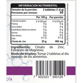 Hql Citrato Zinc 100 Tabs                                                                                                                             