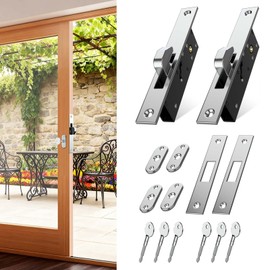 Sliding Door Lock,Sliding Glass Door Lock,Mortise Lock,Sliding Patio Door Lock,Storefront Door Lock for Commercial Door,Fits Doors 0.87" to 2.37"(Sliding Door Lock,2 Pack)