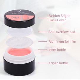 LOPHE Builder Nail Gel Kit, Hard Gel Builder for Nail Extension, Nude Rose Non-Stick Hand Nail Extension Gel for Carving Patterns, LED UV Nail Builder Gel For Nails Strengthen Nail Manicure, 15ML