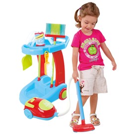 Play My Cleaning Trolley with Vacuum Cleaner Toy 7 Pc Home Products for Kids Pretend Set for Kids Age 3 Years & Up