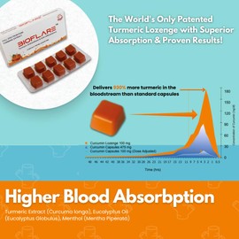 BIOFLARE Turmeric Lozenges – Sugar-Free Throat Lozenges for Sore Throat Relief & Cough – Turmeric Curcumin Supplement with Curcuma & Turmeric Extract – Immune & Liver Support (10-Pack/100 Count)