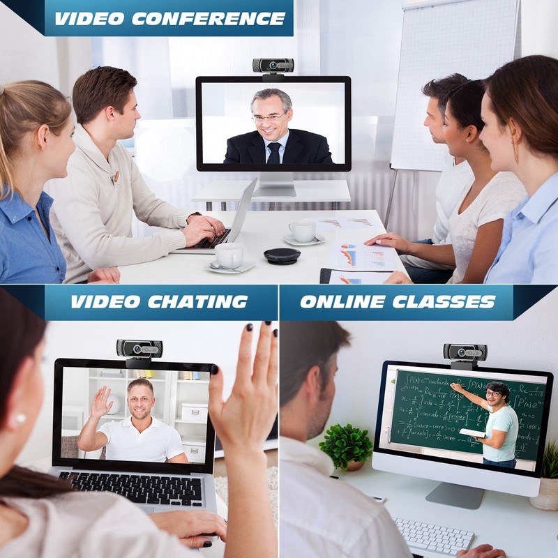 Webcam for PC with Microphone - 1080P FHD Webcam with