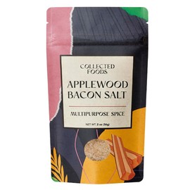 Premium Applewood Smoked Bacon Salt Seasoning - Real Bacon Seasoning Salt - Perfect for seasoning meats, eggs, baked potatoes, vegetables, soups, and more (1 Package)