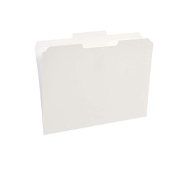 Staples 508986 Colored File Folders w/Reinforced Tabs Letter 3 Tab White 100/Box