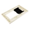 kenable Cable Entry Brush Faceplate Quad Gang with Double Blank