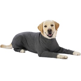 Miaododo Grey Dog Surgery Recovery Suit Female Male for Dogs After Surgery Medium Large Dogs Onesie,Lightweight Dog Recovery Suit for Shedding Prevent Licking Surgical Wound,Dog Pajamas Pjs Clothes, Full Belly