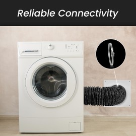 Repa Market 4" Inch Duct Connector Flange with 2 Clamps - Plastic Straight Pipe Flange for Heating Cooling - Ducting Coupling Wall Plate with Adjustable Stainless Steel Hose Clamps